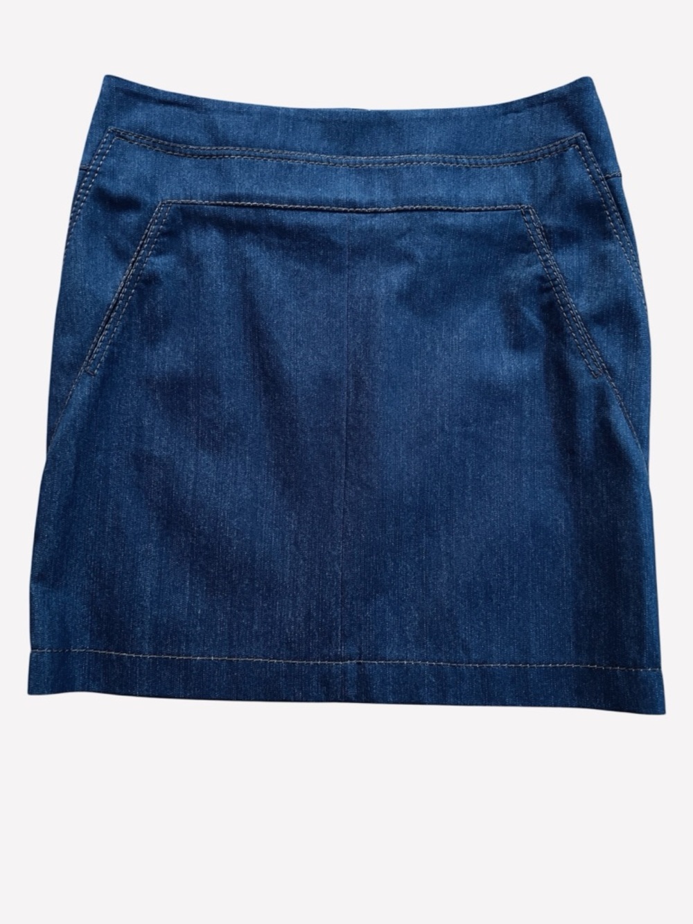 A-K-R-I-S punto NWT Lined w/Pockets Natural Waistline Blue Jean Skirt  Size 12